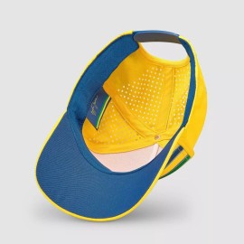 Ayrton Senna F1 Helmet Design Stripe Driver's Cap Snapback Formula One Hat