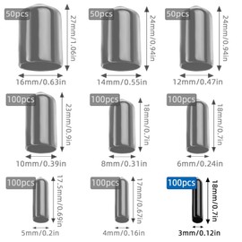 TXXATX Pack of 100 Rubber End Caps 3 mm Rubber Caps Vinyl Round Tube Rubber Cap Cover Screws Rubber Caps for Bottles Black for 2.5-4 mm Pipes Thread Protection Bolt Cap Chair Leg Caps