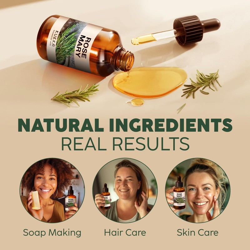 KUKKA essential oils Rosemary Oil for Hair & Eucalyptus Essential