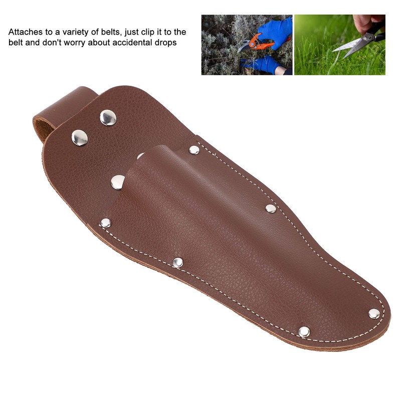 Pliers Holder Pruner Sheath Cowhide Belt Hanging Pouch for Gardening