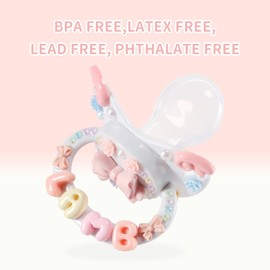 CutiePlusU - Chupete de tamaño adulto para adultos, gran escudo hecho a mano, cordero blanco