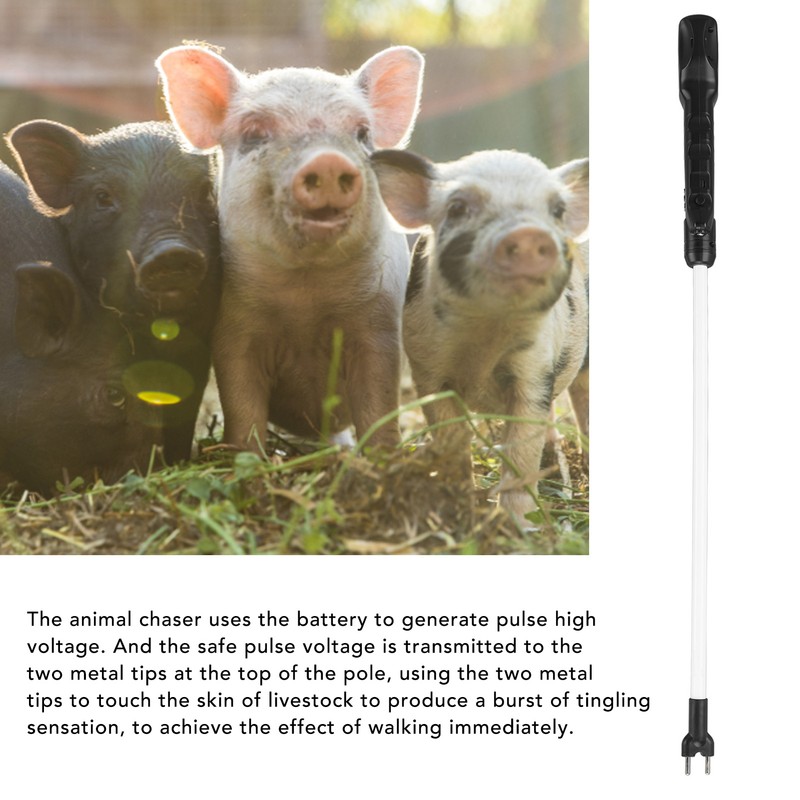 Electric Pig Prod Rechargeable Waterproof 9KV Electric Livestock Prod for