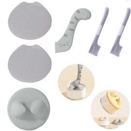 6 Pcs Pet Food Suppliers Can Lid& Can Opener,Cat Food Spoon for Wet Food & Dog Food Cover Lids for Cans,Multi-function Pet Can Opener,Silicone Feeding Cat Spoon