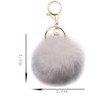 jtkdxqs Pom Pom Keychain Soft Artificial Rabbit Fur Plush Fluffy