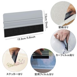 YAZZT Car Film Sticking Squeegee Spatula Set of 10 Car Wrapping Sheet Construction Tools Bubble Free Scratch Felt Squeegee Spatula Rubber Squeegee Crevice Stick Squeegee Mini Scraper Craft Pen Cutter