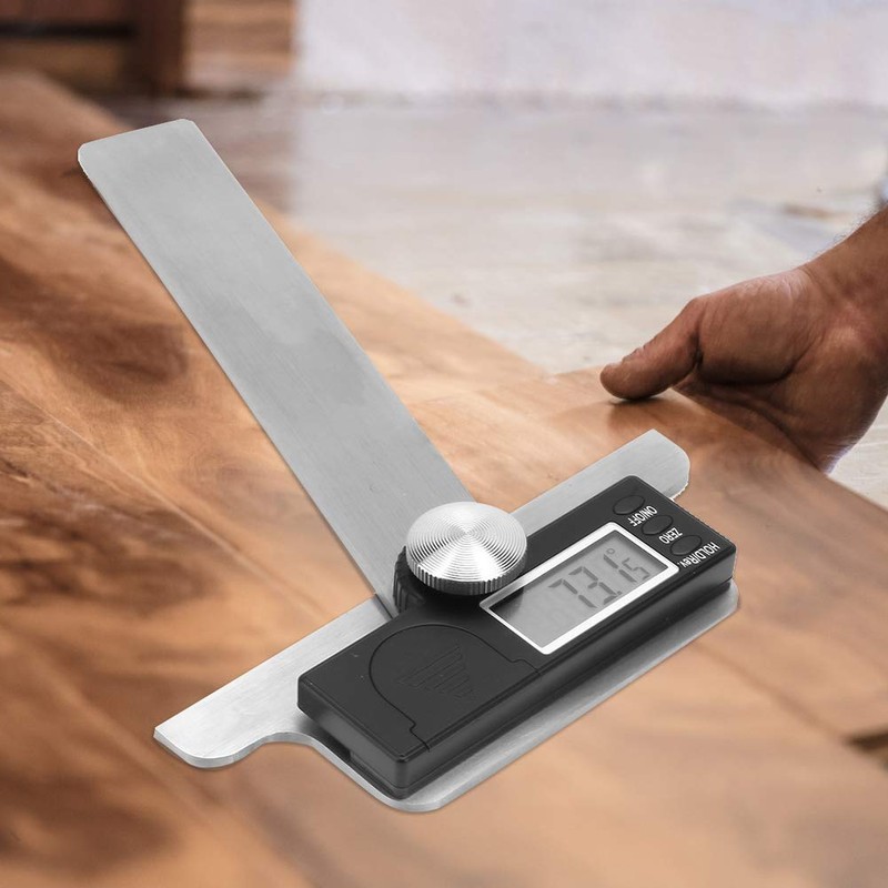 Stainless Steel Goniometer, 0-180° High Precision Electronic Angle Finder Digital