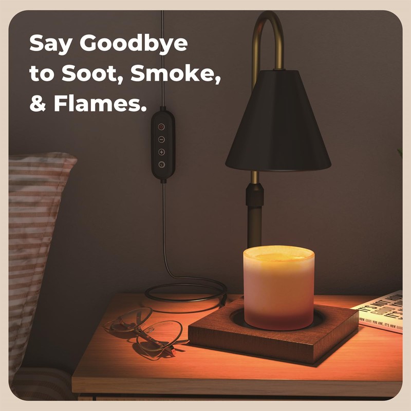 Adjustable Candle Warmer Lamp with Timer, Height and Brightness Control,