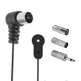 AEDIKO FM Antenna for Indoor Stereo Receiver 75 Ohm FM Radio Antenna with Adapter for FM Radio Bluetooth Stereo Receiver Music System Indoor Digital HD Radio