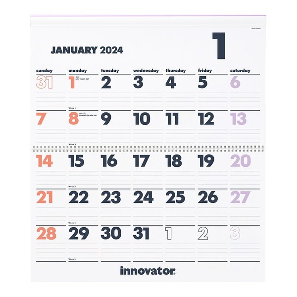 Midori Innovator 2024 Calendar Wall Hanging L 31301006
