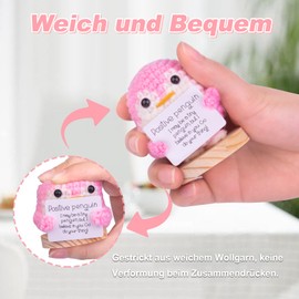 Mwmoeen Funny Positive Penguin, Positive Potato Pocket Hug Gifts, Best Friend Gifts for Girlfriend, Small Gifts for Women (B31)