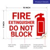 Fire Extinguisher Do Not Block with Graphic Sign, 10x7 Inches,