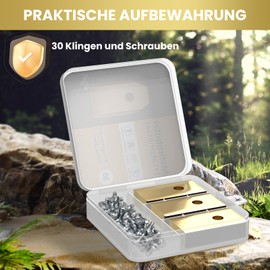 Fengzio Mähroboter Messer passend für Worx Landroid, Ersatzmesser Klingen mit Schrauben - Endurance Rasenmäher Messer Ersatzklingen aus Edelstahl mit Titancarbid Kompatibel mit Worx