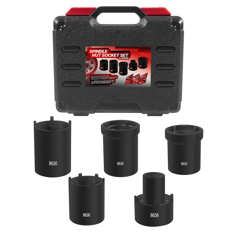 Spindle Nut Socket Tool Kit 5 Pcs Axle Hub Lock