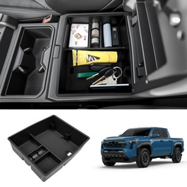 Titibett Center Console Organizer Tray Fits for 2024-2025 Toyota Tacoma Armrest Storage Box with Dividers Compatible with Tacoma Interior Accessories, 1PC