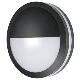 Solus 169FMF-LR22W-BK 12" LED Lunar Light Fixture with Eyelid,Vapor/Water Proof, 23W, 2000lm, 3000K, IP65 Rated, Energy Star, ETL Listed, Flush Mount Indoor/Outdoor Ceiling & Wall Use, Black