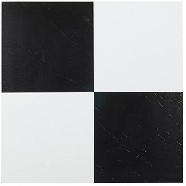 Achim Home Furnishings Nexus Peel-and-Stick Self-Adhesive Waterproof Easy Install Durable Vinyl Floor Tile, 12x12 Inch, Black/White Checker, 20 Pack