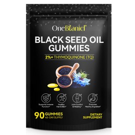 ZVHCFYQR Organic Black Seed Oil Gummies, Multivitamin Gummies for Immune Support, Skin, Hair & Nails, Overall Health, Sugar Free, 90 Count