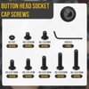 DTGN 100Pcs M5-0.8x6/8/10/12/16/20/25mm Button Head Socket Cap Screws - Carbon