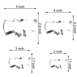 Diploma Cookie Cutter Set - 5 inch, 4 inch, 3 inch, 2 inch - 4 Piece Graduation Cookie Cutters Shapes Molds - Stainless Steel