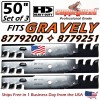 Rotary COPPERHEAD 3-PK 50" HD GRAVELY MULCHING BLADES 8779200, 8779251,