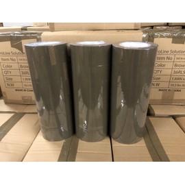 ProLine Heavy Duty Shipping Packing Box Tape Adhesive, Premium Brown Carton Box Sealing Tape, 2.0 Mil 2 Inches x 110 Yards (6 Rolls)