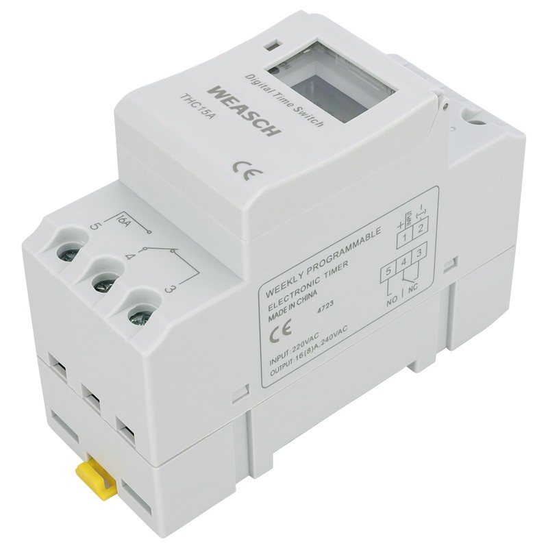 Weasch Timer Switch, THC15A, AC 220-240V 16Amp, Digital LCD Power