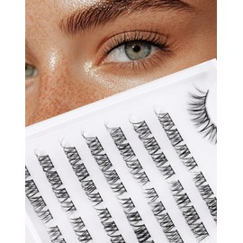Onlyall Lash Clusters Eyelash Extensions Pre-styled False Eyelashes Clusters Natural C Curl Lash Clusters Wispy False Lashes Clusters Eyelash Clusters Wispy-22