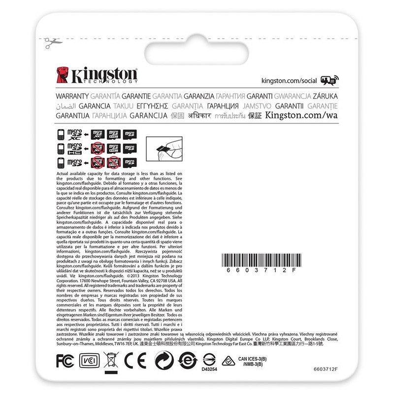 Kingston Digital 128GB microSDXC Class 10 UHS-I 45MB/s Read Card