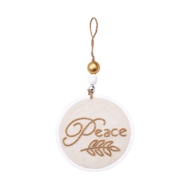 Gallerie II Embellished Peace Ornament Off-White