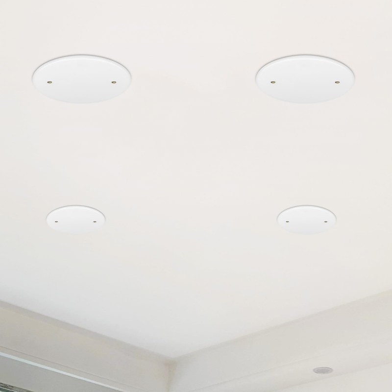 OSALADI 4Pcs Round Electrical Cover Plate White Plastic Ceiling Hole