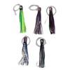 5PCS Saltwater Trolling Lure PVC Squid Skirted Deep Sea Fishing