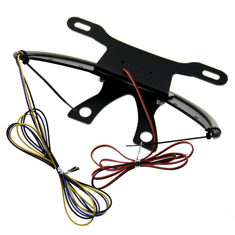Rudyness LED Fender Turn Signal Kit Smoked Lens&Tag Light&Bracket For