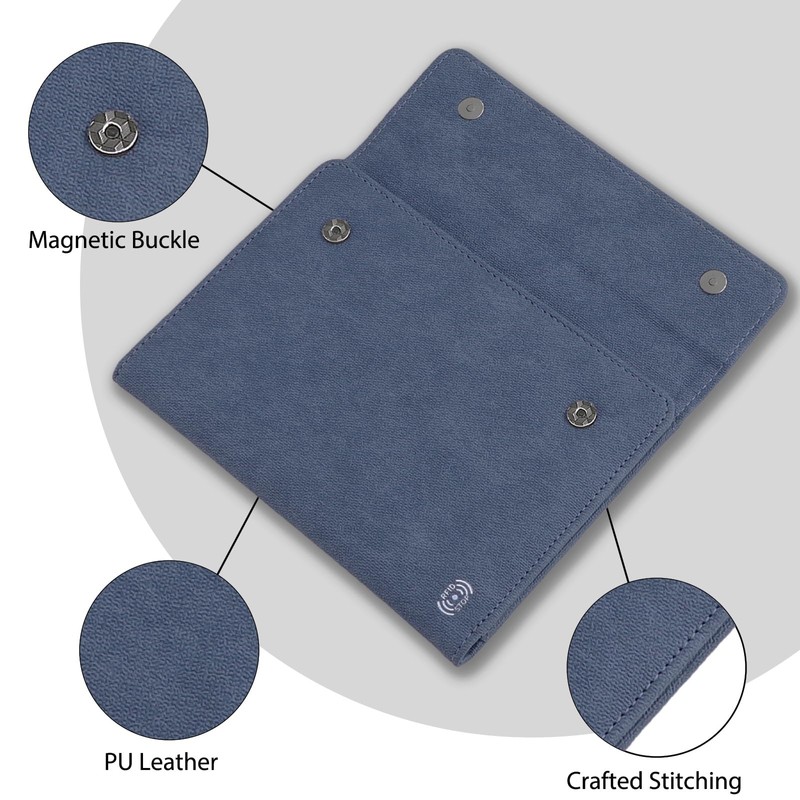 WALNEW Passport Holder for Travel, RFID Blocking Passport Book Wallet