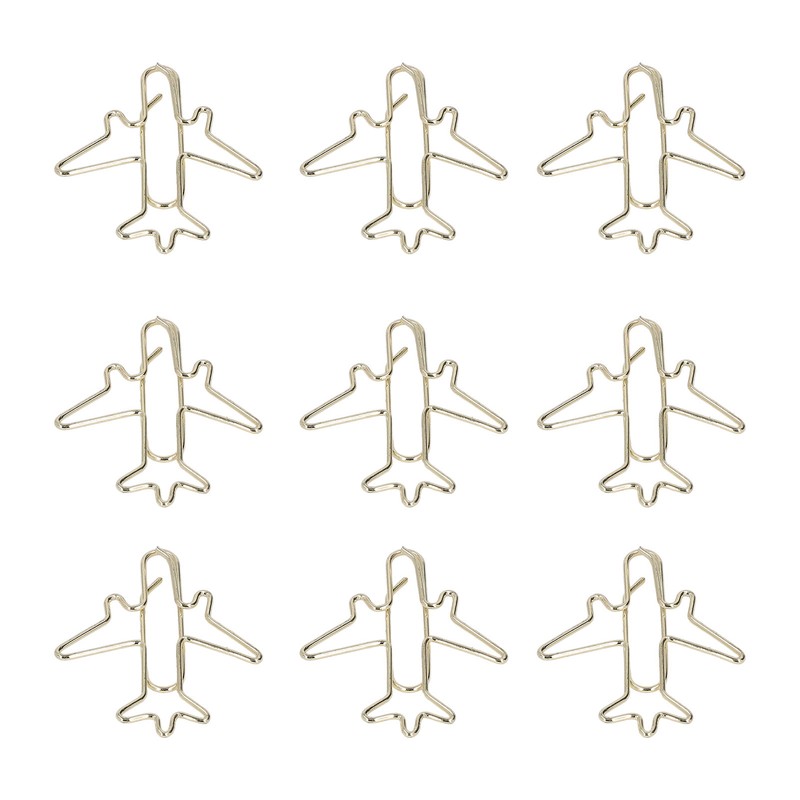 100Pcs Paper Clips Gold Cute Unique Shape Electroplating Process Lightweight