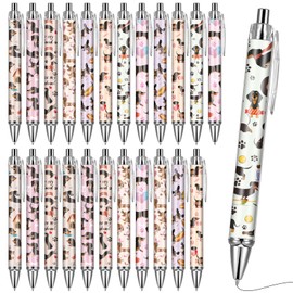 VorkiVecKi Dachshund Ballpoint Pens Gifts - 24 Pcs Retractable Black Ink Ball Point Pen 1.00 mm Cute Funny Office Supplies for Work School Fancy Gift for Women Men Teacher Students Dog Lover Christmas