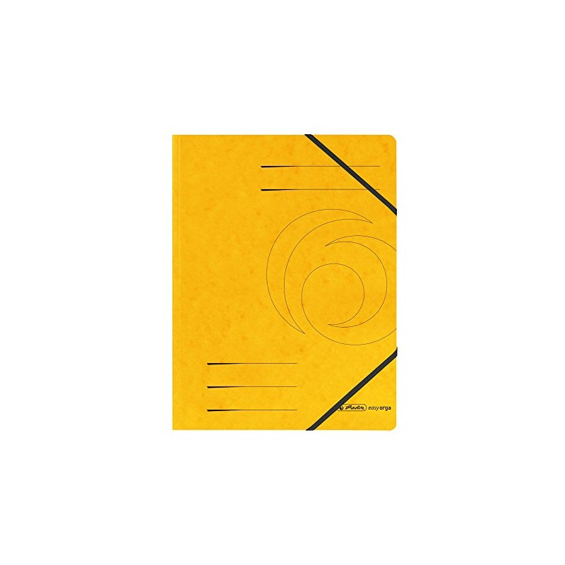 Herlitz Colorspan A4 Elastic Folder - Yellow (5 Pieces)