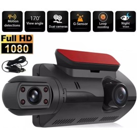Dual Lens Car DVR Dash Cam Video Recorder G-Sensor 1080P Front And Inside Camera