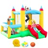 WELLFUNTIME Inflatable Bounce House with Slide, Jumping Castle with Blower