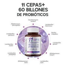 Probioticos 11 Cepas De 60 Billones Megabiotic 60 Capsulas