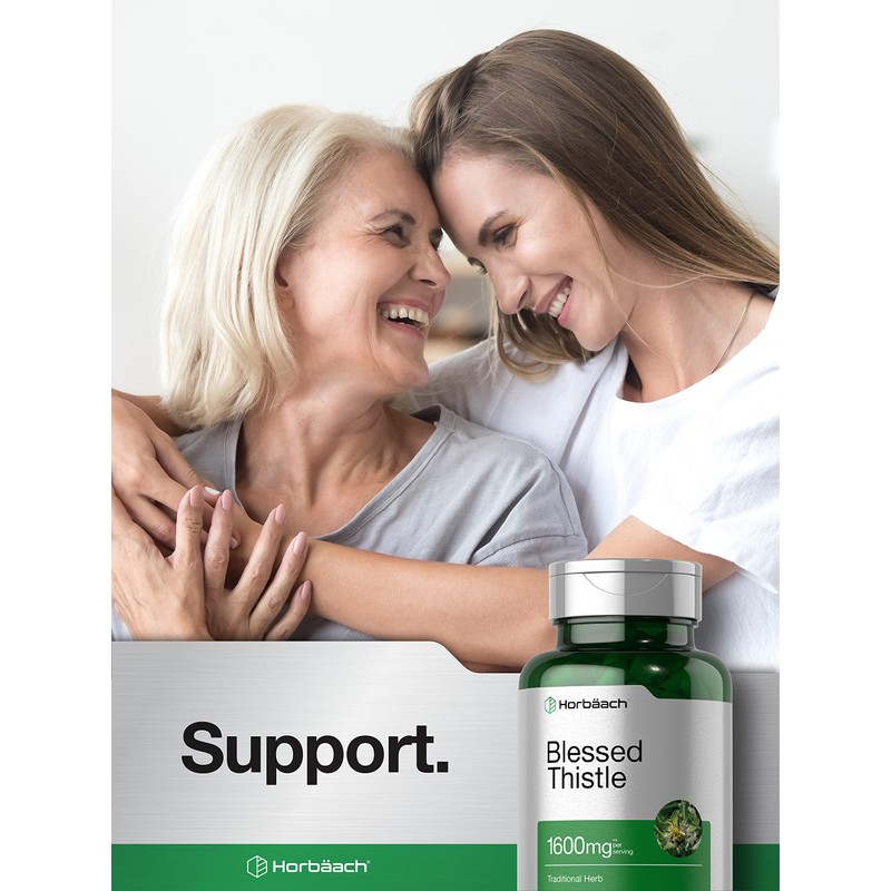 Horbaach Blessed Thistle Capsules 1600 mg | 150 Count |