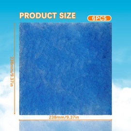 HUAREW 6 Filters for Limodor Compact Limot Fans, Air Filter for Limodor Fan Limot Compact 00070 Ventilation System, Limodor-Filter (238 x 238 mm)