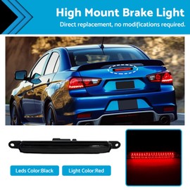 MAX COOL High Mount LED Third 3rd Brake Light Rear Lamp Replacement Suitable for Mitsubishi Lancer EVO CJ 2008-2016
