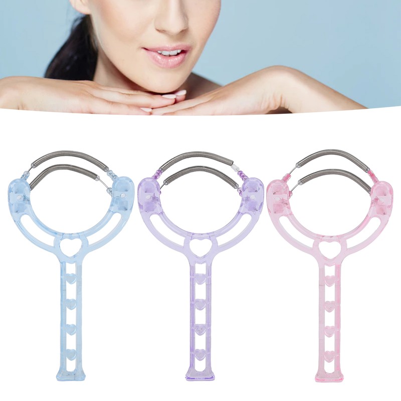 3PCS Facial Hair Removal Spring Handheld Face Epilator for Women