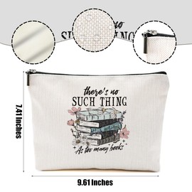 DHKG Floral Book Themed Gifts Book Gifts Makeup Bag Book Club Gifts Bookish Gifts Cosmetic Bag Travel Toiletry Bag Birthday Christmas Book Accessories for Book Themed Reader Librarian Bookworm