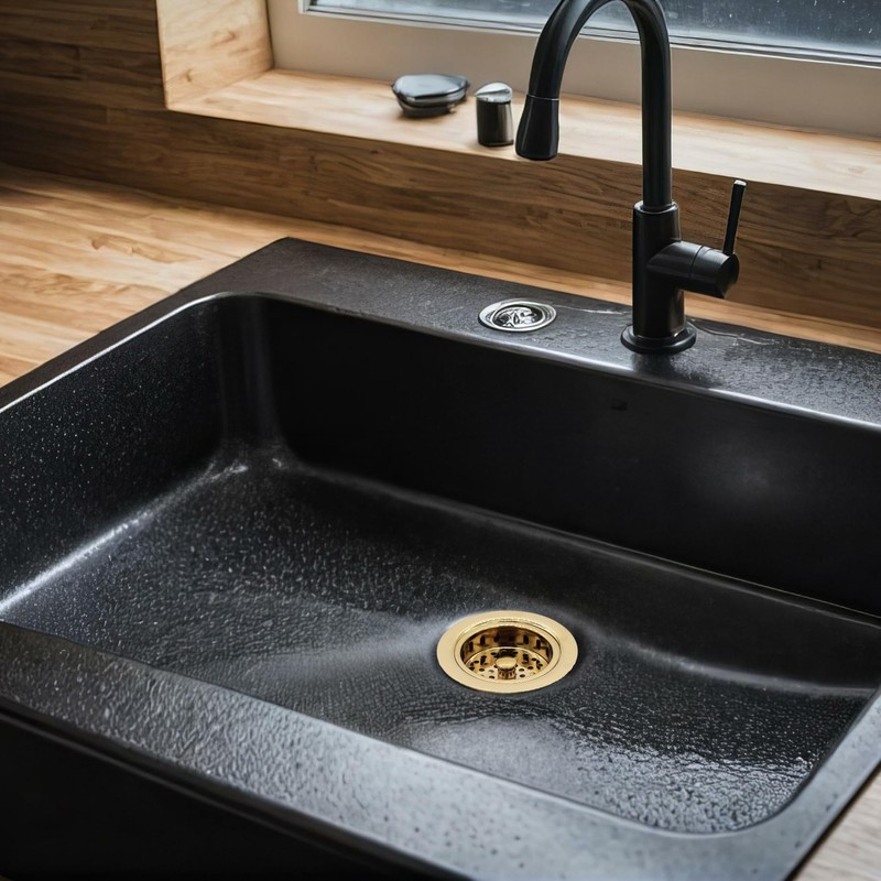 Westbrass R214-01 3-1/2-Inch Large Post Style Kitchen Sink Basket Strainer,