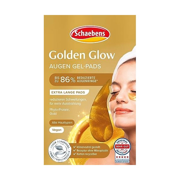 Schaebens Golden-Glow Augen Gel-Pads - Multi Effekt - reduzieren Augenringe