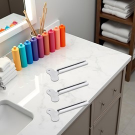 3 chiavi per spremere tubi in metallo argentato, per dentifricio e tinture per capelli, strumento per la lavorazione durevole, ausili per spremere i tubi per uso quotidiano
