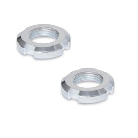 Ganter Normelemente Slot Nuts DIN 70852, Pack of 2, Steel, Flat Design, DIN 70852-ST-M35X1.5, Thread M35 x 1.5