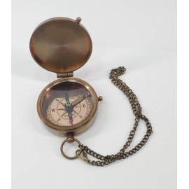 Portho Compass Antique Style Bronze Compass - Traveler Gift
