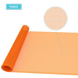 Coarbor Outdoor Backyard Garden Fence Animal Barrier Temporary Fencing for Dogs Rabbits Chickens Deck Netting Mesh 3'H x 16'L Orange